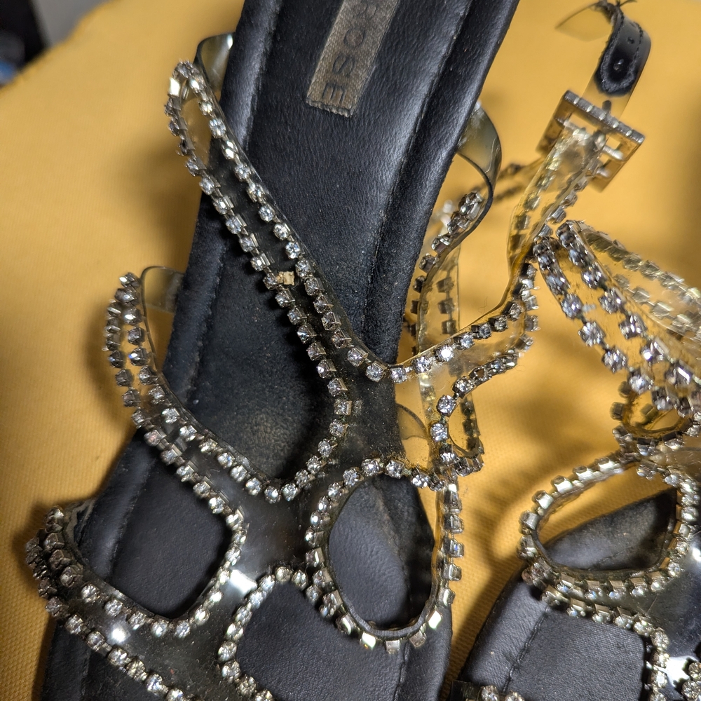 Black Crystal-Embellished Women’s  YTK Shoe Sale!